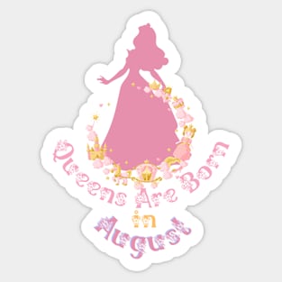 Queens Birthday in August Vintage  Essential Birthday Gift T-Shirt Sticker